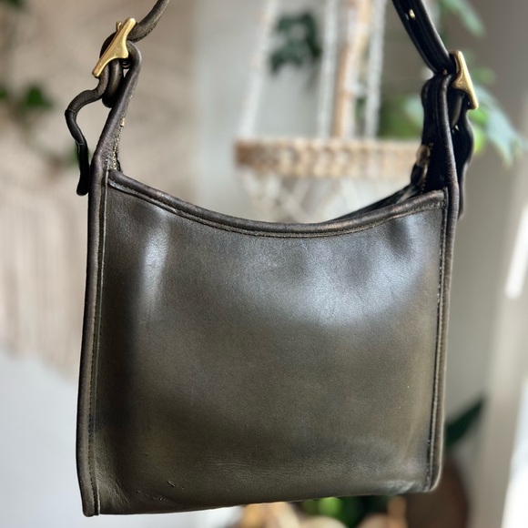 Vintage Coach Legacy Small Zip Crossbody Shoulder Bag 9997 Rare Sage Green Loden - Picture 7 of 15